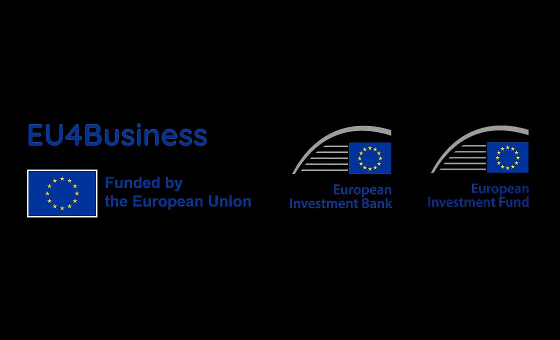 Логотипи EU4Business, EIB та EIF