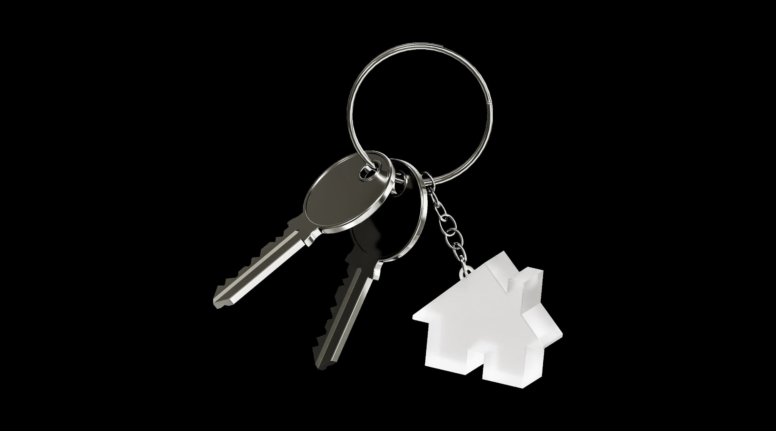 Ключі на кільці з брелоком у формі будинку